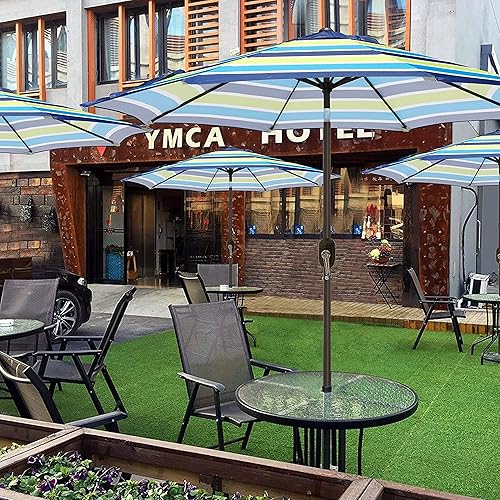 Miniatura 45 de Blissun - Sombrilla para patio y jardín de 9 pies, sombrilla para mercado al aire libre Negro