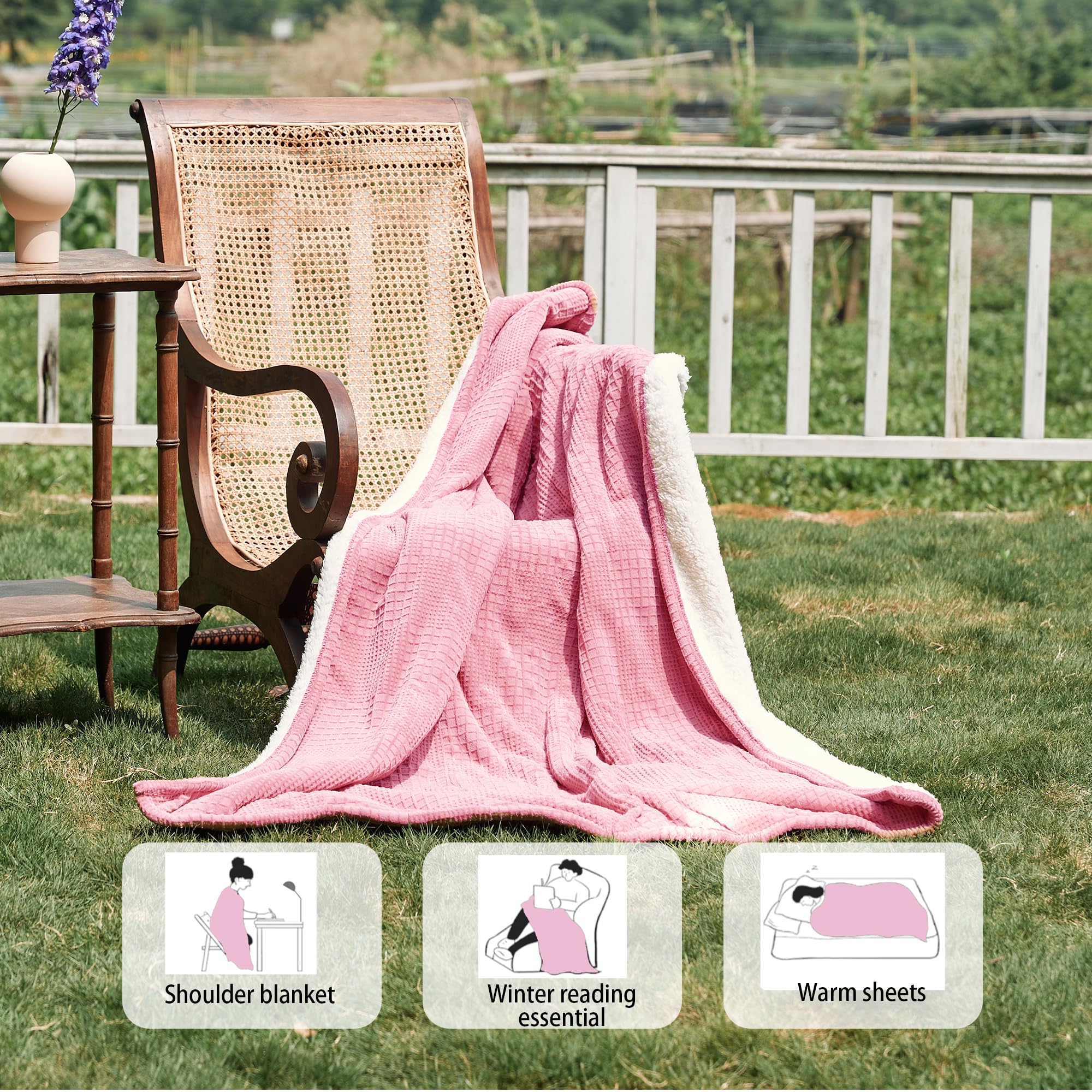 Texciting Electric Blanket Heated Throw 130X180cm-Heated Blanket With 9 Heat Settings-10 Hours Auto off CE Certified Machine Washable (Pink) - Image 4