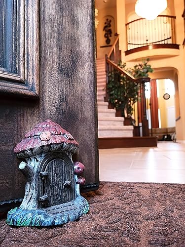 Miniatura 5 de Lulu Decor, Tapón decorativo para puerta de hada de hierro fundido 100% para puerta de 4 libras, 5 onzas