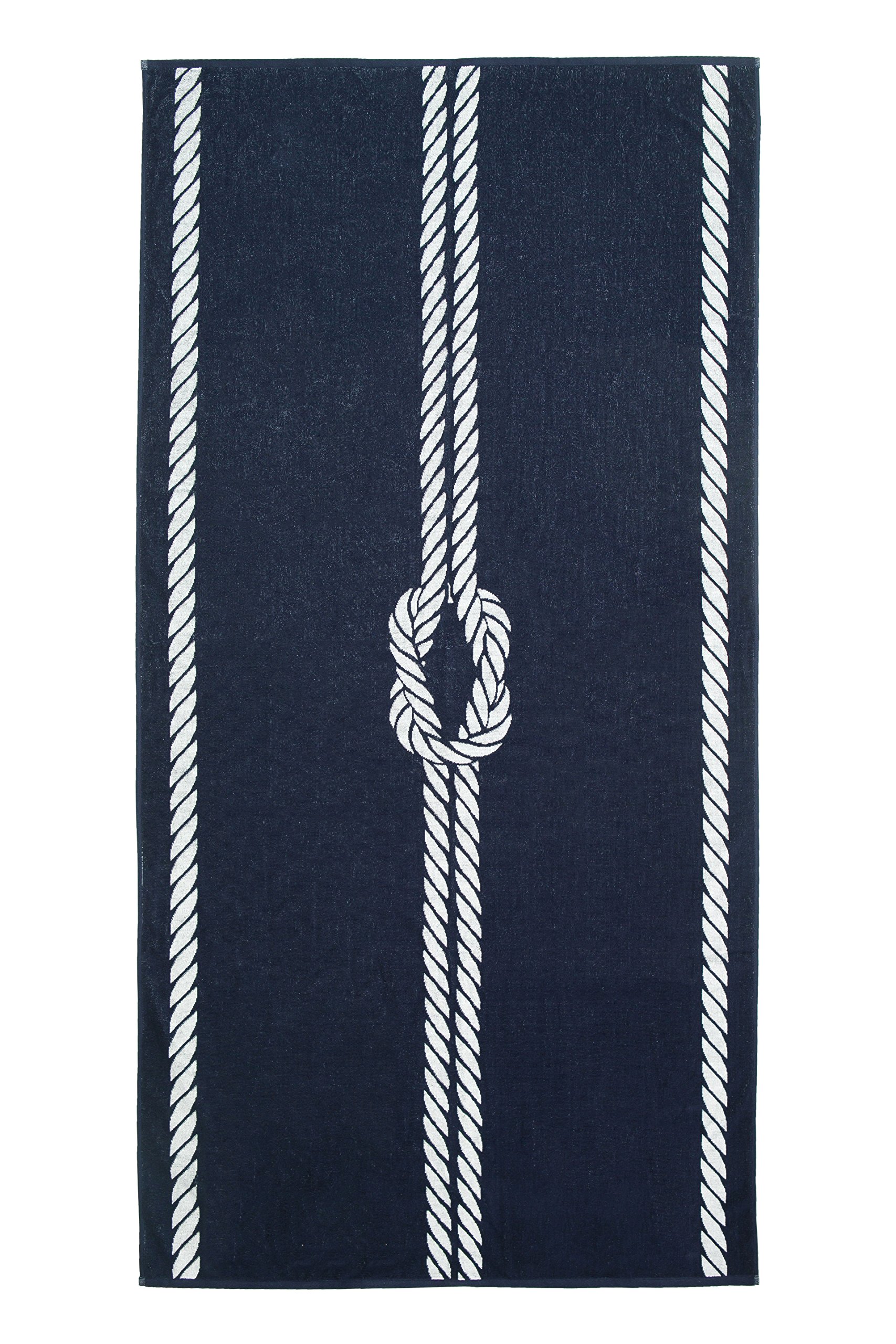 ZOLLNER Ręcznik Plażowy XXL Duży 100x200 cm Marinistyczny 100% Bawełniany