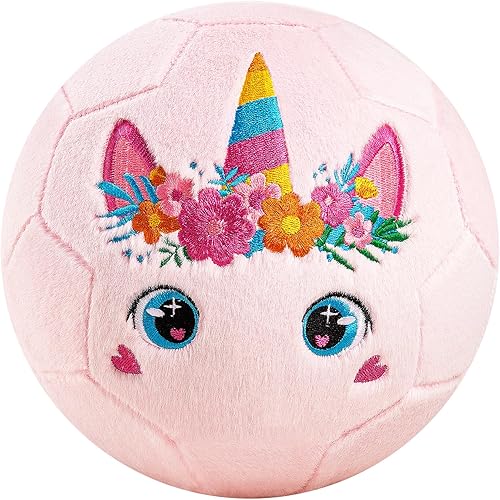 Miniatura 7 de Balón de fútbol interior para niños pequeños, juguetes de peluche suaves de 7.8 pulgadas, pelota de juego inflable con bomba para bebés y niños