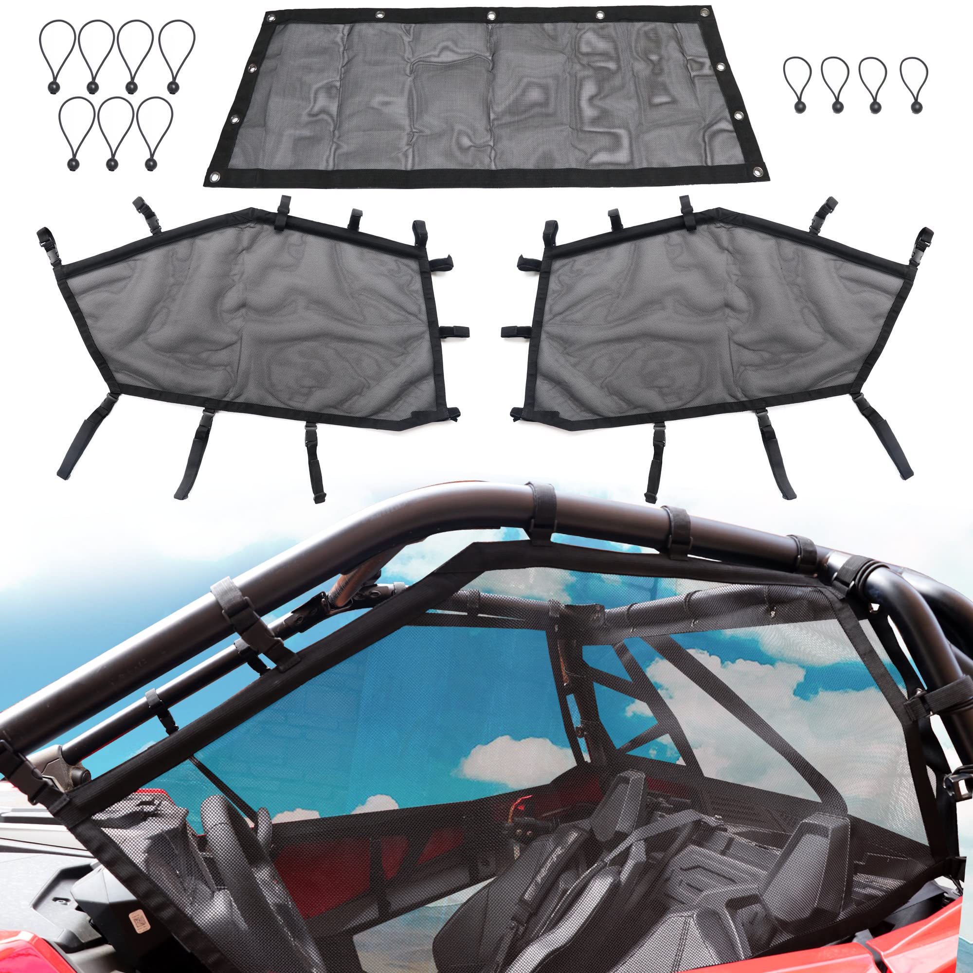 Buy RERPRO UTV Window Net Mesh Front Rear Mesh Sun Shade for Polaris