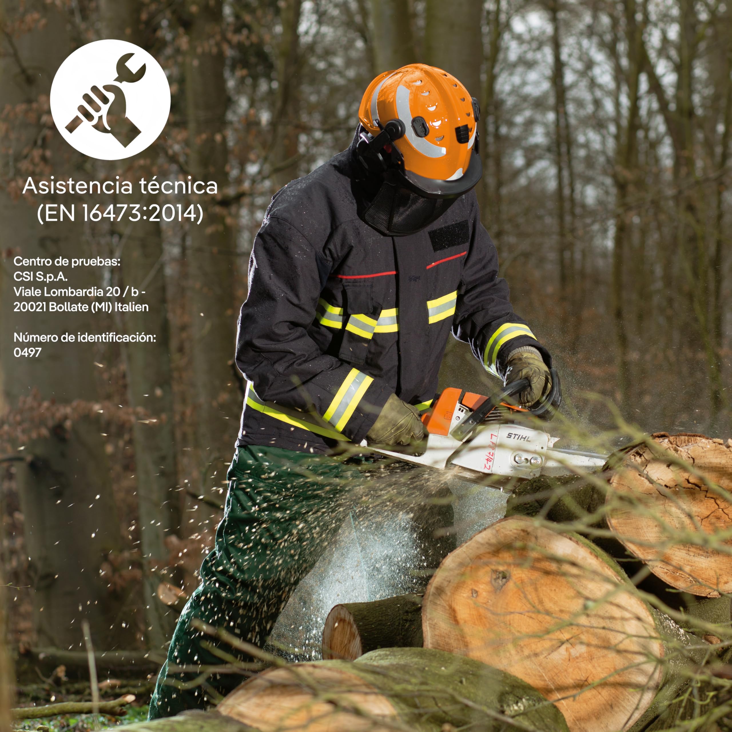 Casco de Seguridad Ajustable Dräger HPS 3500 Premium para Obras, minería, Bomberos y Operaciones de Emergencia.