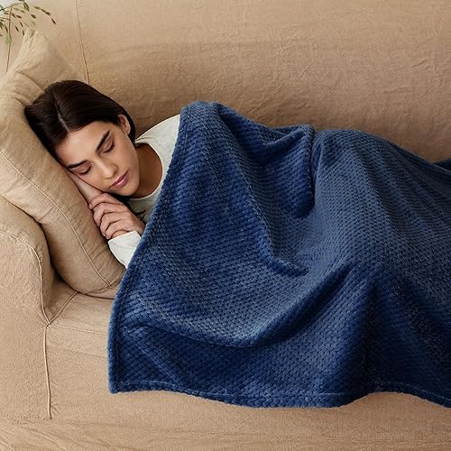 Miniatura 2 de Exclusivo Mezcla Fleece Throw Blanket Extra Large, Super Soft and Warm Blankets for Couch, Sofa and Bed Waffle Textured, Cozy, Fuzzy and Lightweight