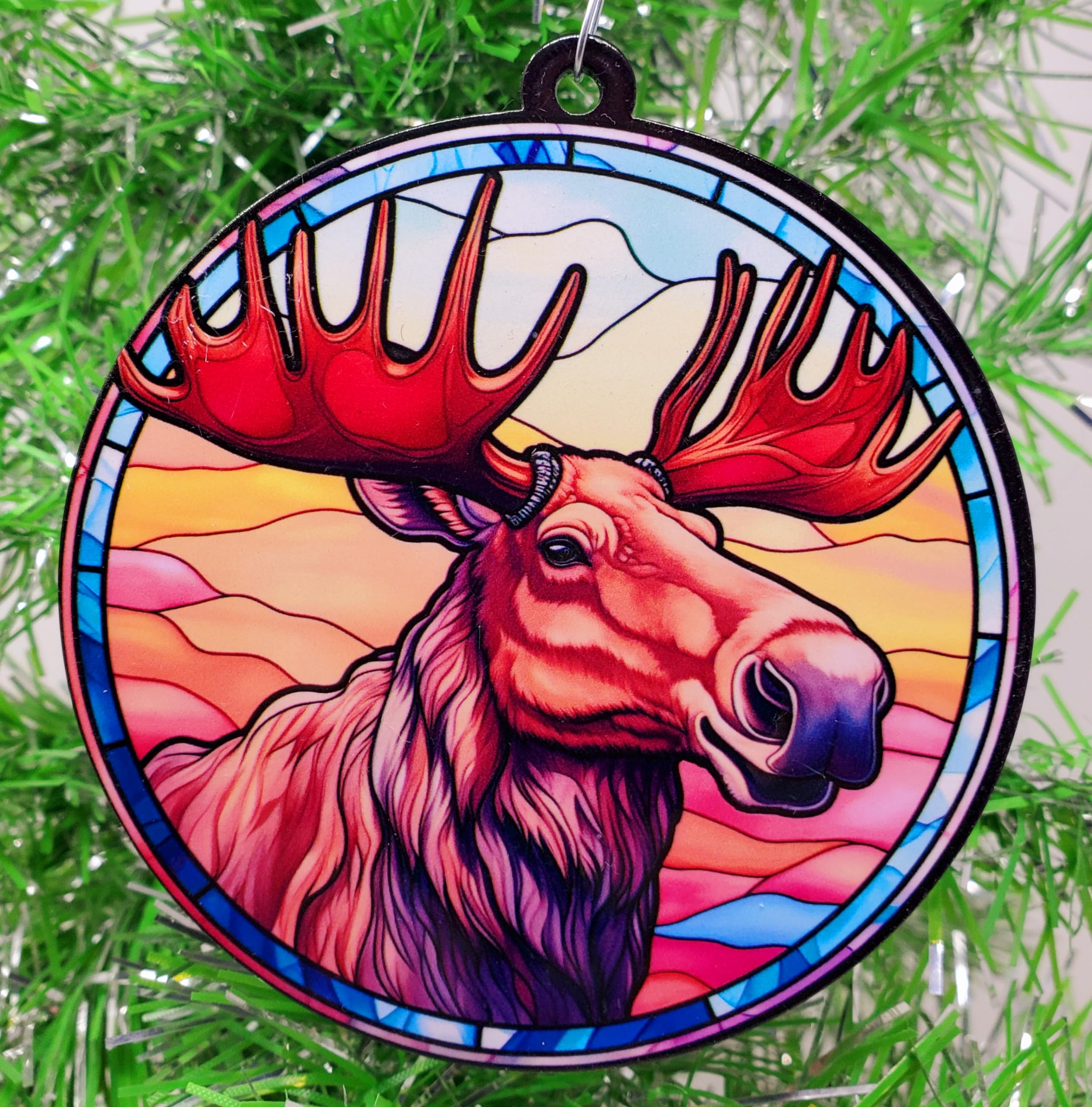 Décoration de Noël en forme d'élan pour table de fête