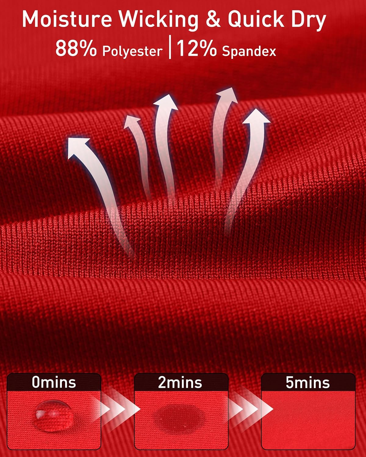 3 Pack Men's Compression Shirt, Long Sleeve Athletic Workout Shirts, Quick Dry Running Football Gym Base Layer Tops - Image 3