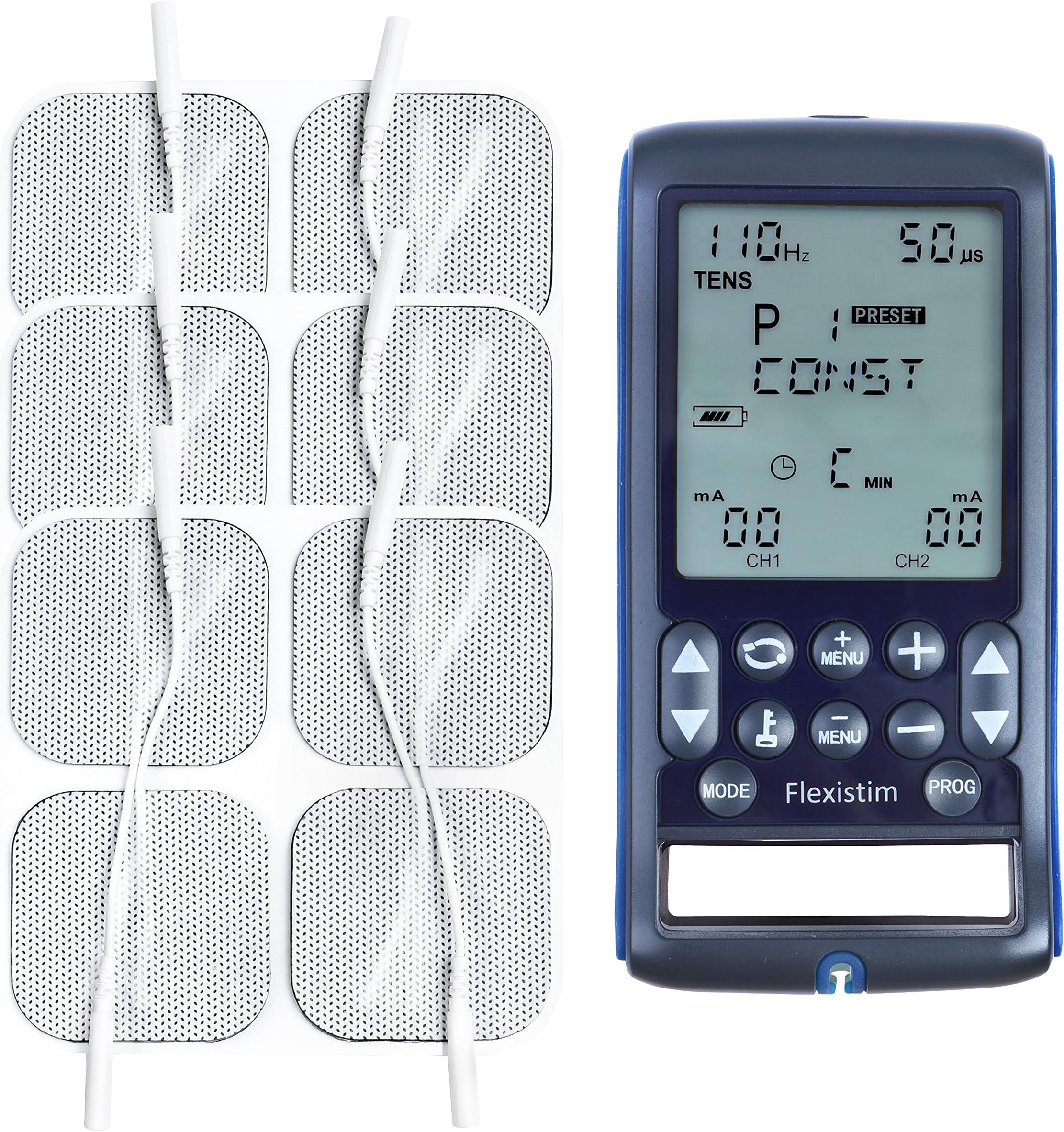 TensCare Flexistim Multi Mode Electrotherapy Unit + 12 Replacement Pads (Eligible for VAT relief in the UK)