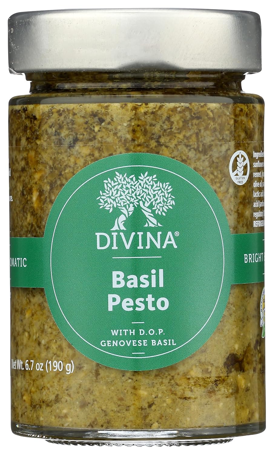 Divina Basil Pesto Sauce, Gluten Free, 6.7 Ounces (Pack Of 6)