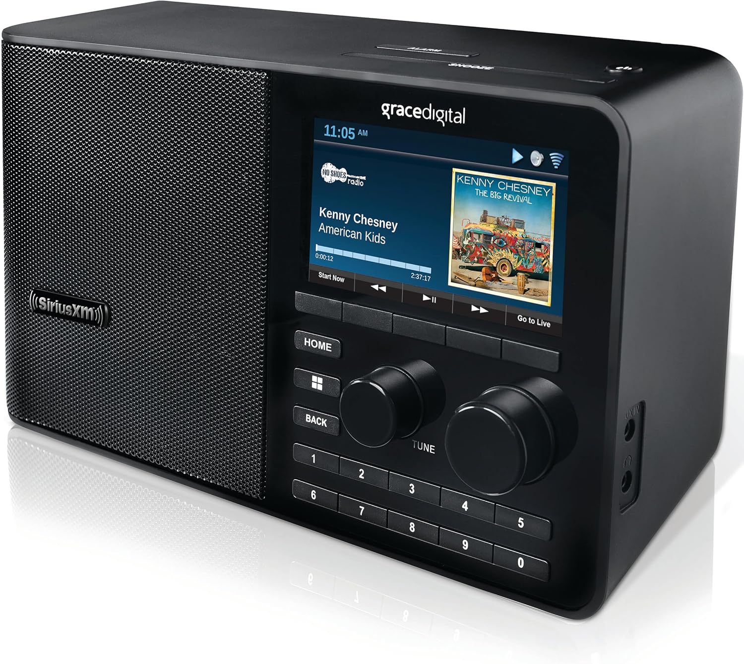 SiriusXM Sound Station displaying channel information