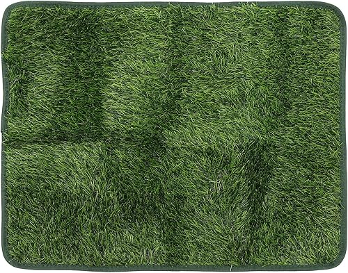 Miniatura 10 de POPETPOP Almohadilla de hierba para perro, lavable, almohadillas para orina de perro, parche de césped artificial, alfombrilla de entrenamiento