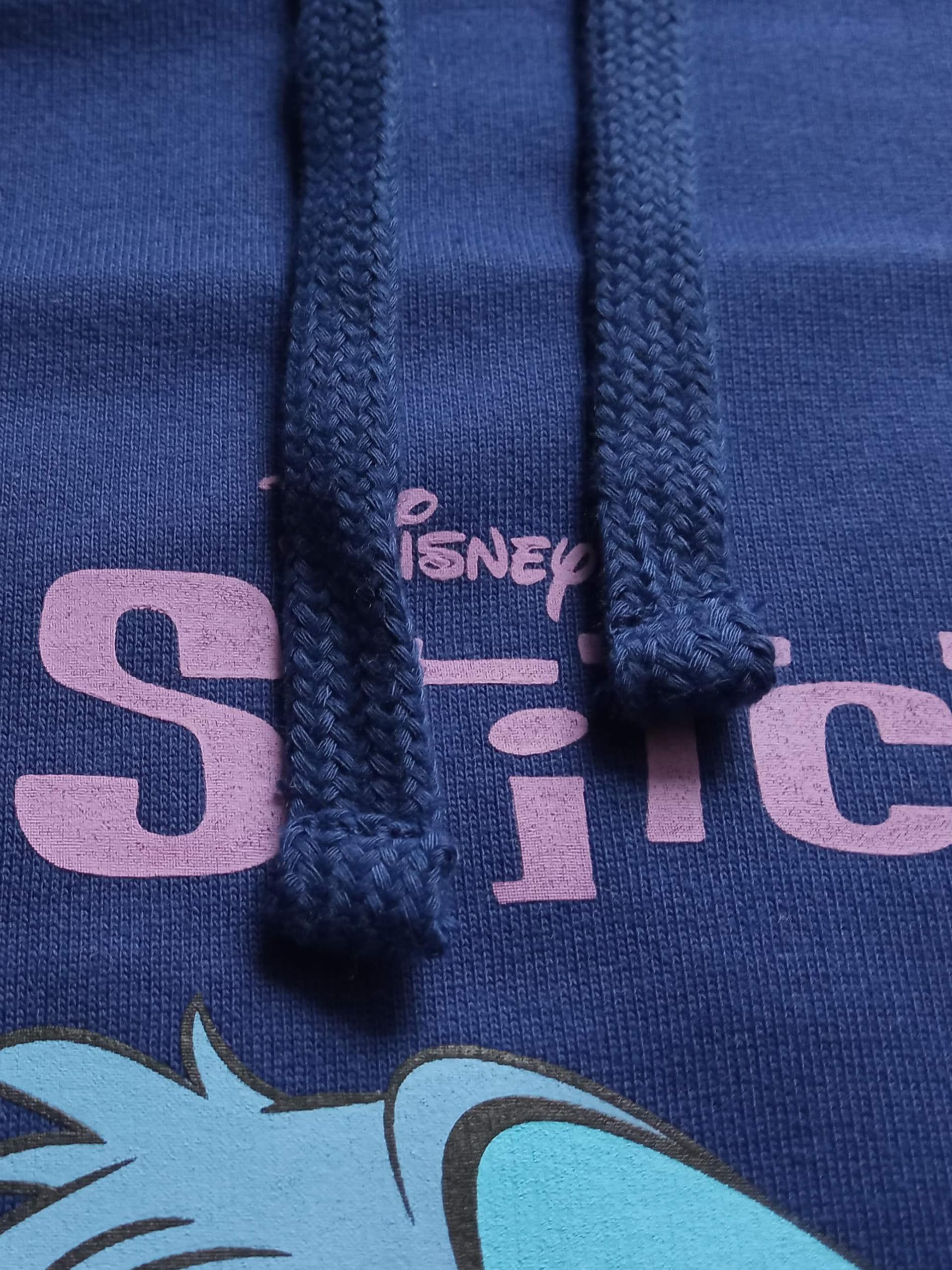 Disney Lilo & Stitch damska sukienka dresowa - oversize bluza z kapturem długa bluza z długim rękawem niebieska