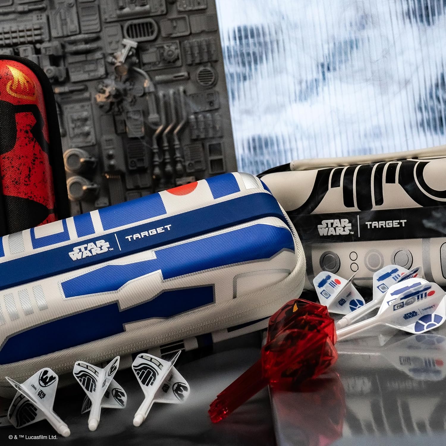 Target Darts Star Wars Darth Maul K Flex Integrated Dart Flights & Shafts | Pack of 3 K-Flex, No.2 & No.6 | Short, Intermediate & Medium Disney K-Flex Accessories