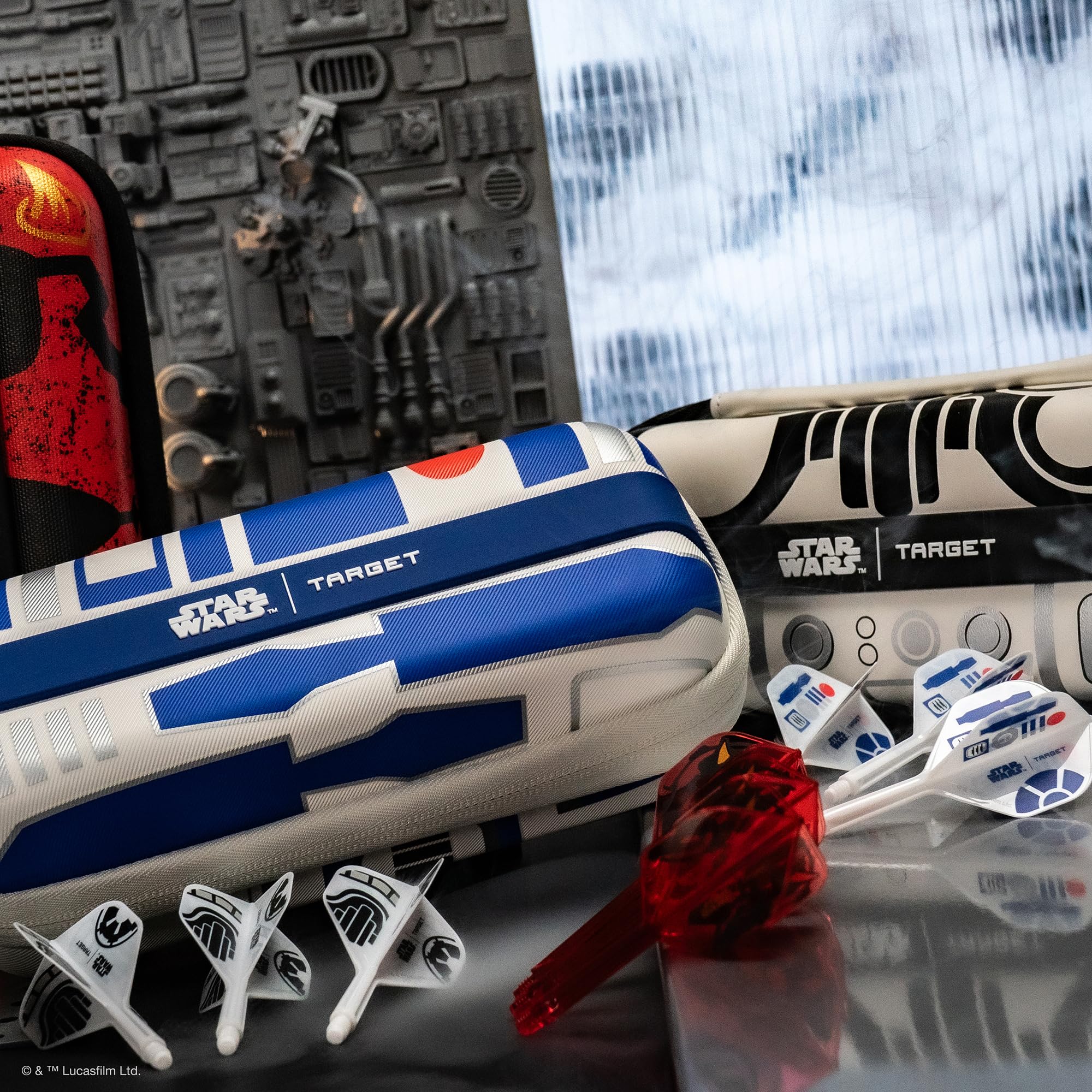 Target Darts Star Wars Storm Trooper K Flex Integredas Dardos Vuelos & Ejes | Stormtrooper Paquete de 3 K-Flex, N.º 2 & N.º 6 | Corto, Intermedio y Medio Disney K-Flex Accesorios