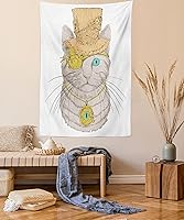 Vista 41 de Lunarable Tapiz de flores tamaño individual, racimo de flores abstractas con fondo de polinización de neón, formas de crecimiento de la naturaleza