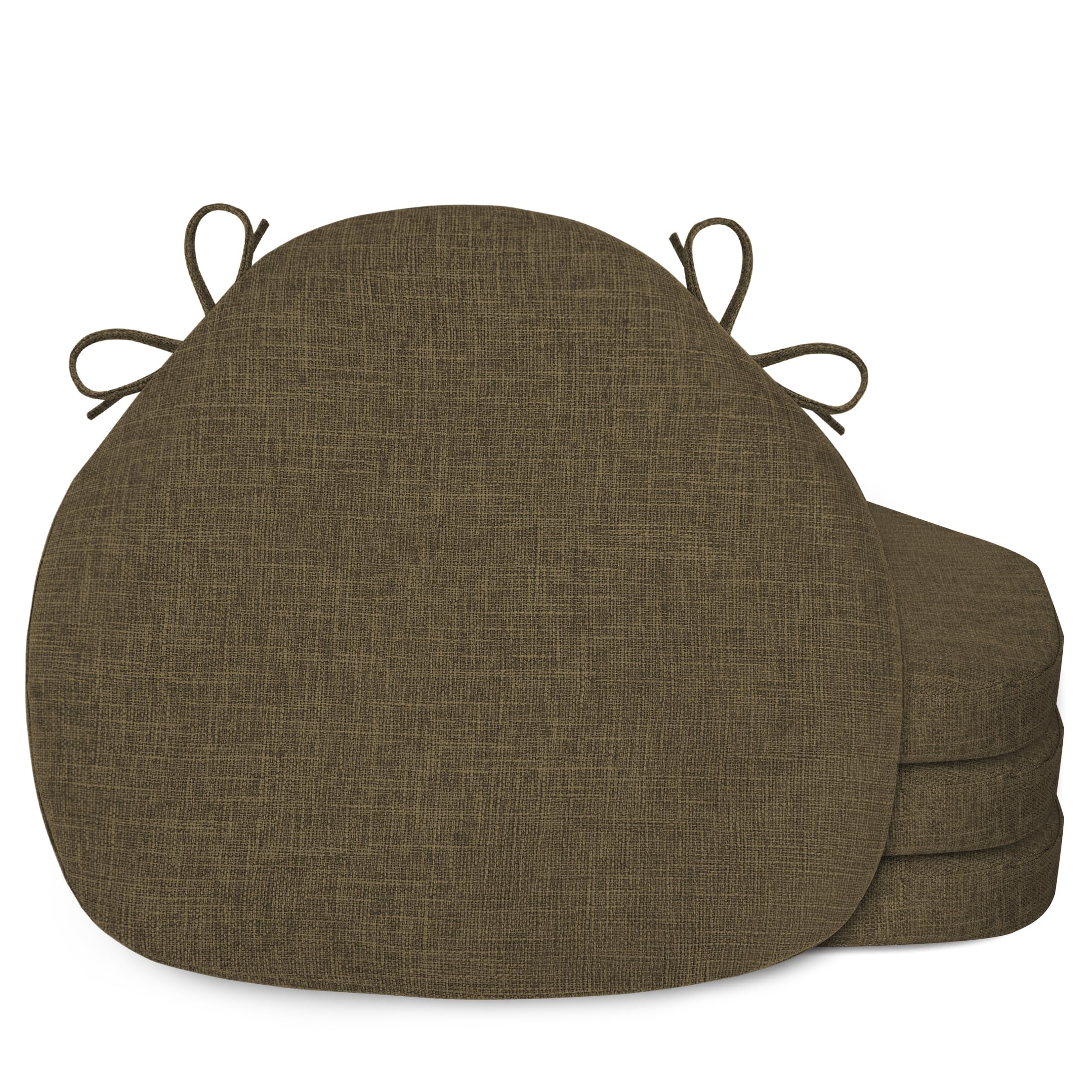 Set van 4 rode traagschuim stoelkussens voor eetkamerstoelen, antislip