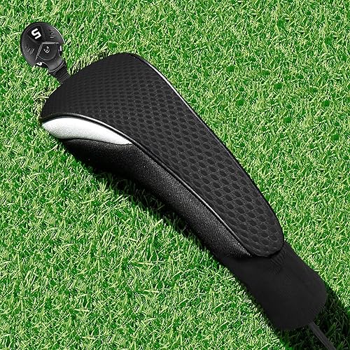 FINGER TEN Fundas para cabezas de palos de golf, híbridos de madera, paquete de 1/2/3/4, fundas para la cabeza para hombres y mujeres de 3, 5, 7 X,