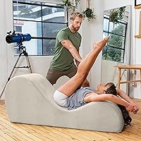 Vista 28 de Avana Elegante tumbona para yoga, para estiramiento, relajación, berenjena.