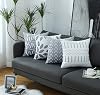 Set of 2 Cushion Covers 30x50cm Faux Leather Cushion Cover with Inserts 30x50cm Modern Farmhouse Style Pillowcase for Bedroom Living Room Sofa (Black Cushion Covers)