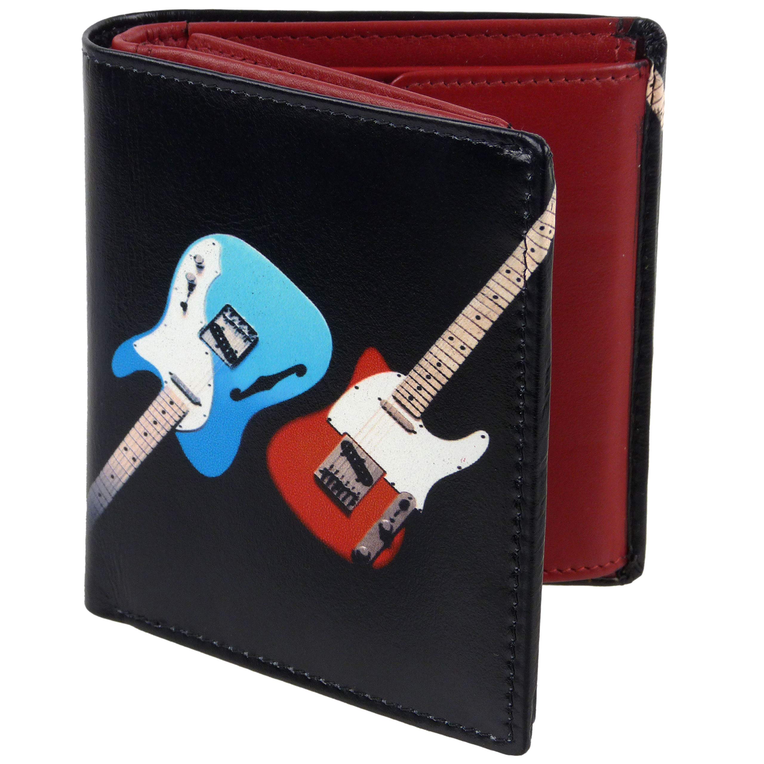 Golunski Retro Gents Leather Wallet 521 - Guitar with Coin Section