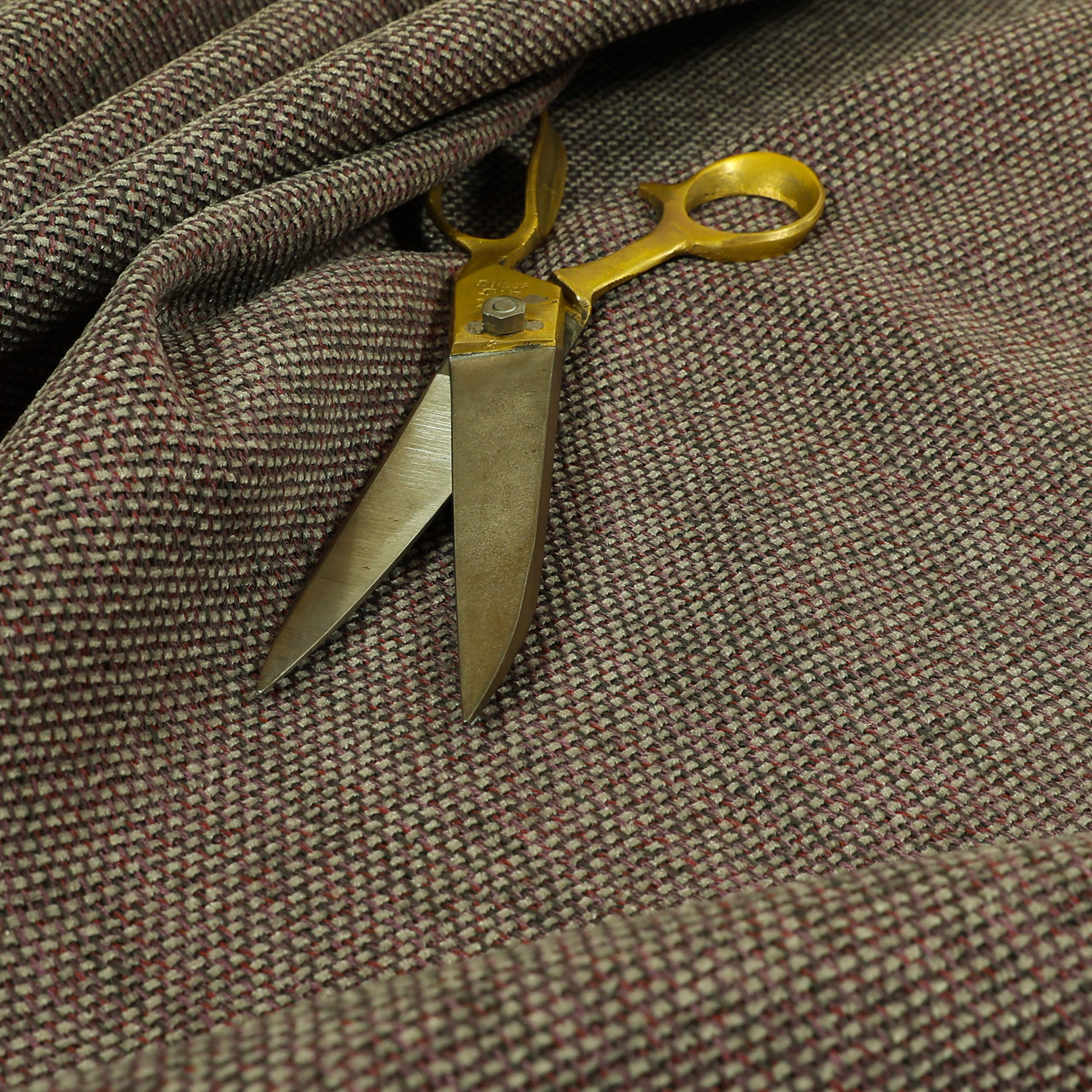 Tessuto per tappezzeria morbido Hopsack intrecciato color lilla con un pizzico di grigio chiaro, in saldo al metro (al metro)