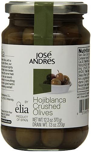 Jose Andrés Alimentos Crushed Hojiblanca aceitunas, 12,3onza