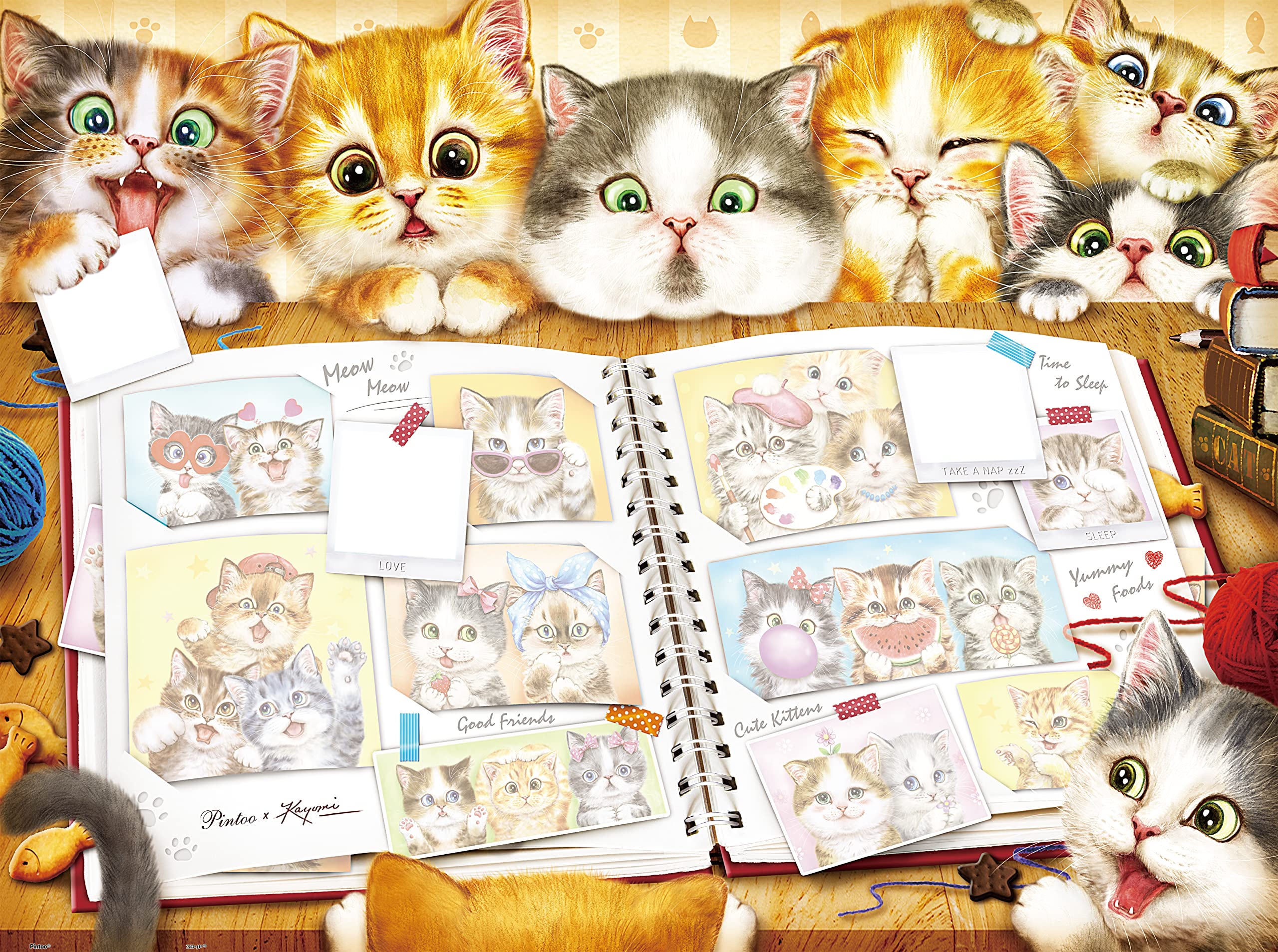 Puzzle 1200 pièces - Puzzle en Plastique - Kayomi - Kitten Memory Album