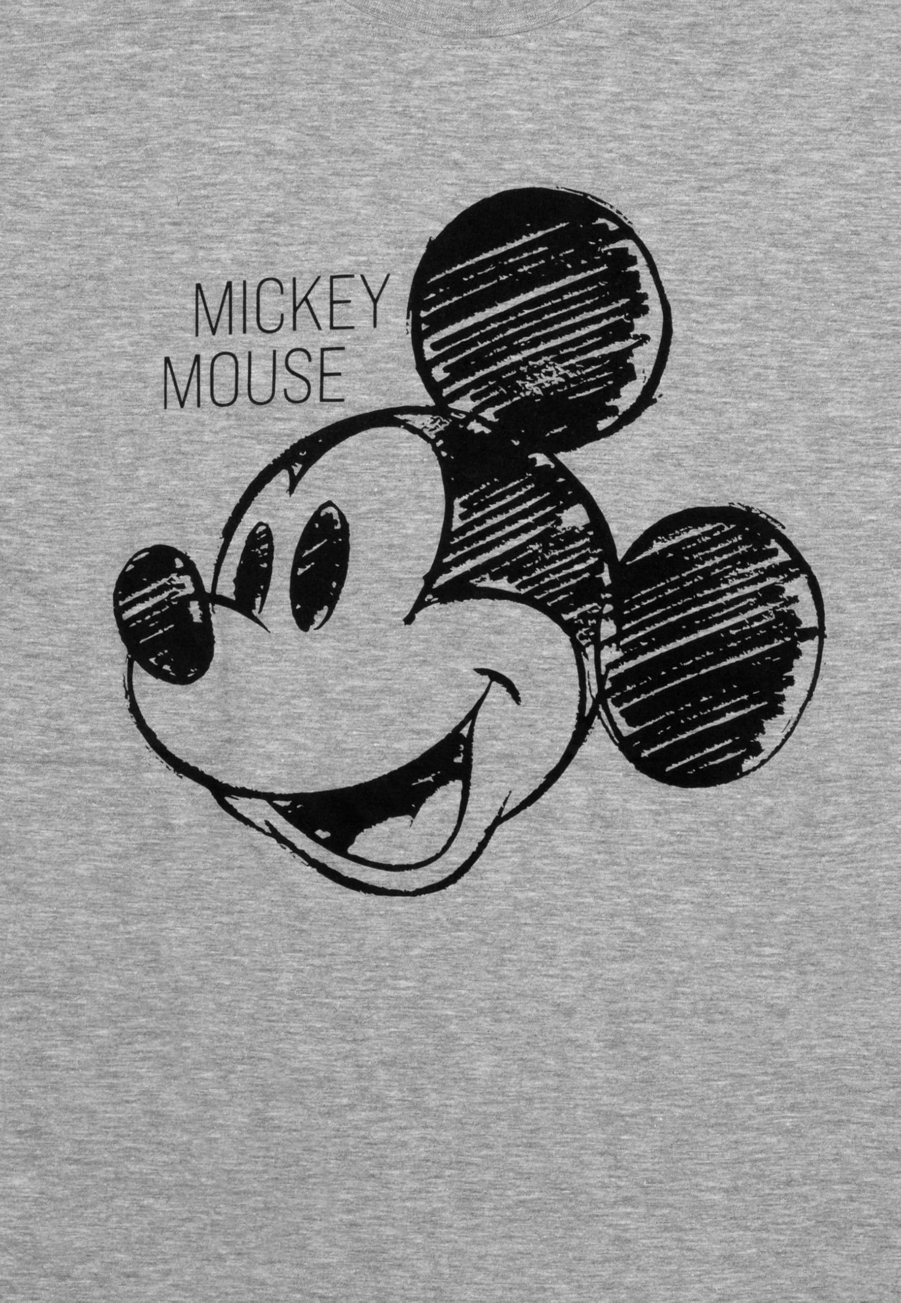 Disney Mickey Mouse Pigiama da uomo – Pigiama da uomo a maniche corte con pantaloncini grigio/nero