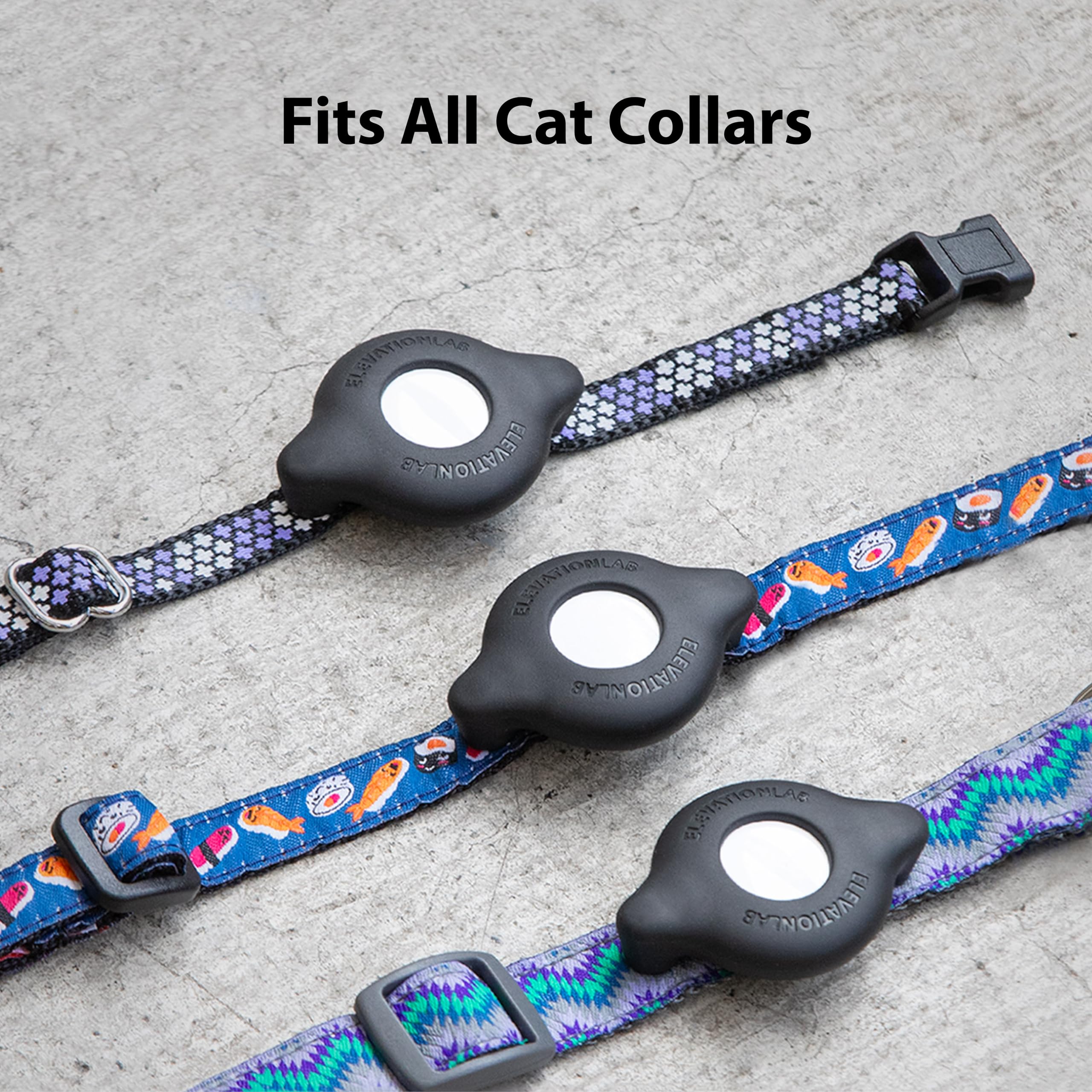 TagVault™ AirTag Katzenhalsband-Halterung (4er-Pack), sichere und kompakte AirTag-Halterung für Katzen, baumelt nicht, auch für kleine Hunde Elevation Lab