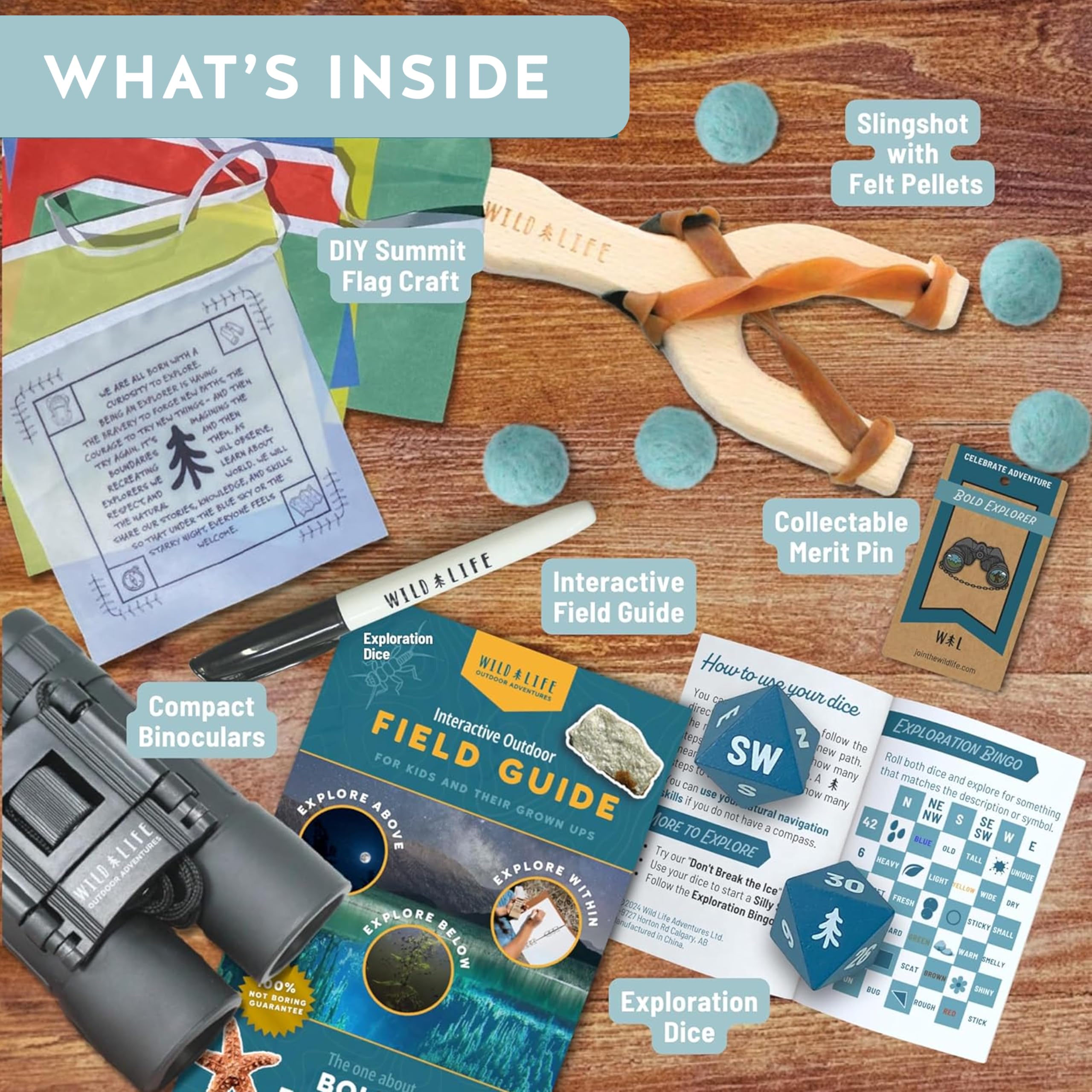 Bold Explorer Outdoor Adventure Kit – Quality Exploration Gear & Activities – Ideal for Kids' Nature Fun & Creativity