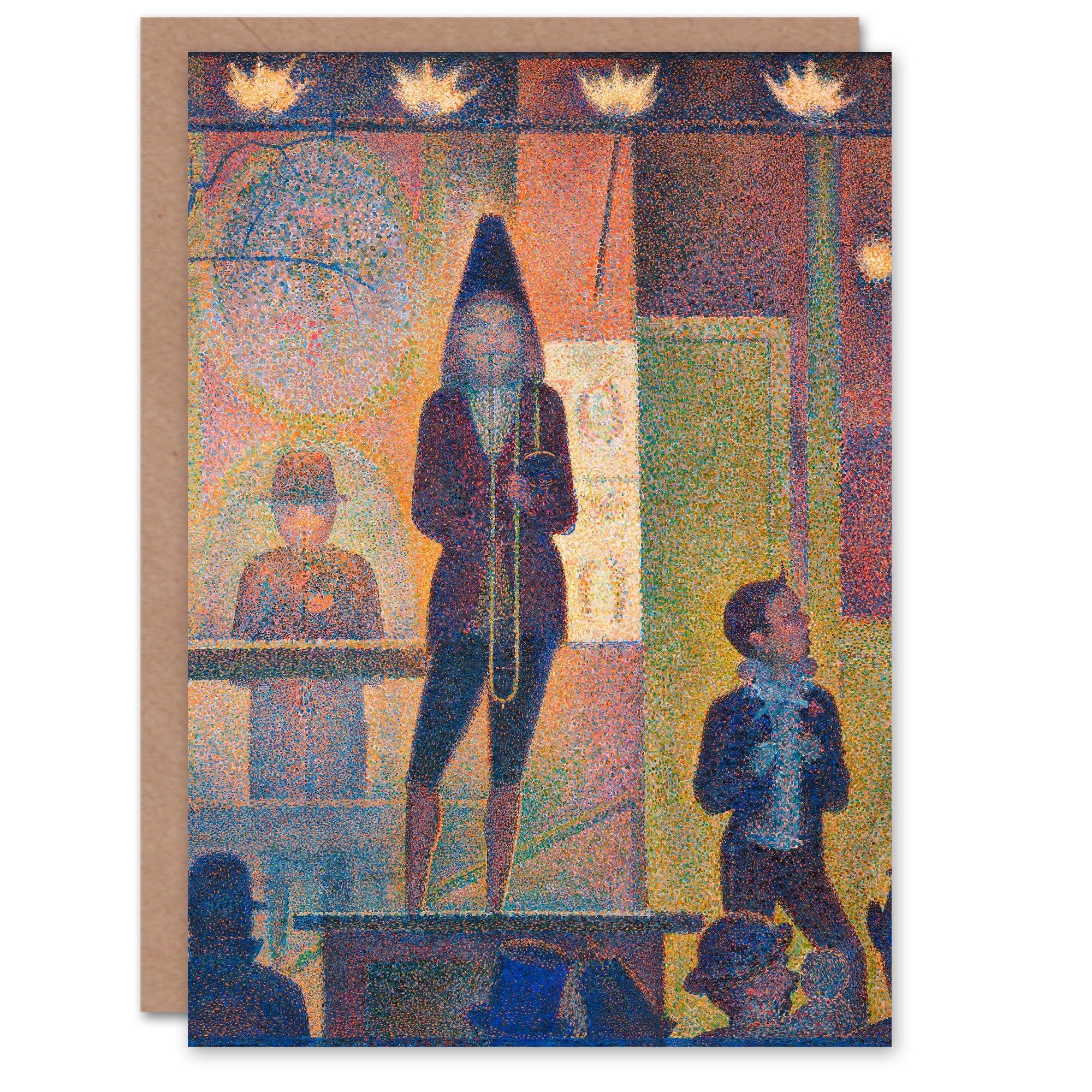 Artery8 Georges Seurat Art Card Circus Sideshow Parade de Cirque