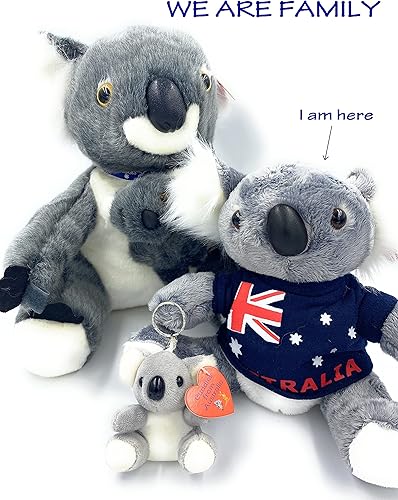 Miniatura 6 de Aeisage Koala - Oso de peluche de Koala de 8 pulgadas, Koala de peluche con camiseta, súper suave, regalo de recuerdo australiano