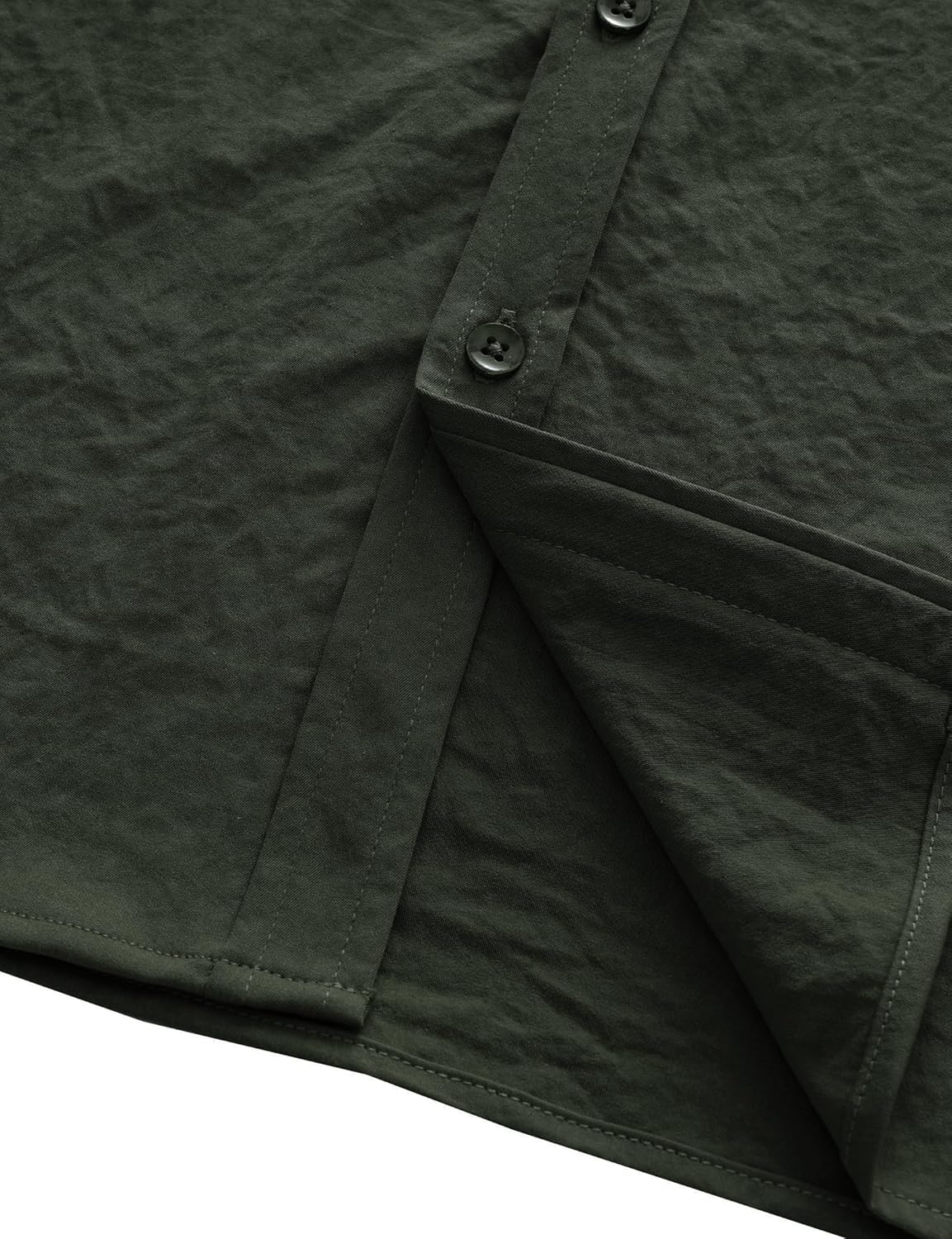 JOGAL Mens Button Down Short Sleeve Shirt Regular Fit Button Up Work Shirts with Two Pockets - Image 6