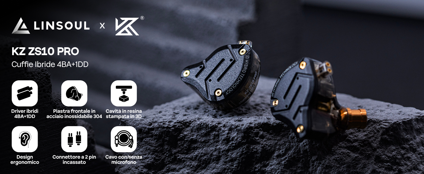 Auricolari KZ Krila Ibridi - 1DD + 1BA, Con Cavo Estraibile E Switch Per Audiofili - Foto 10