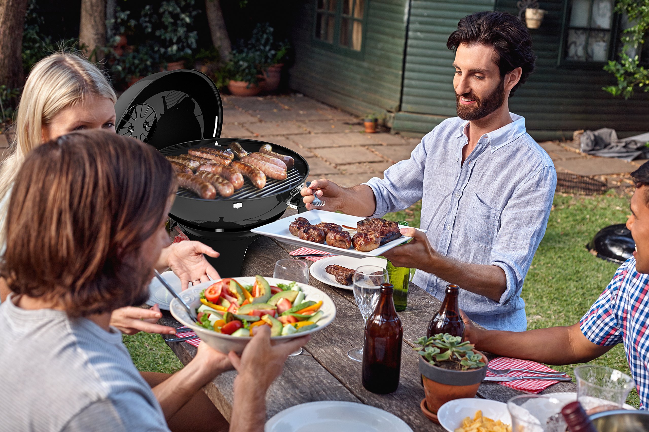 Tefal BG9108 Aromati-Q 3 en 1, Boule électrique de Barbecue pour Griller, rôtir et Fumer, Version de Table