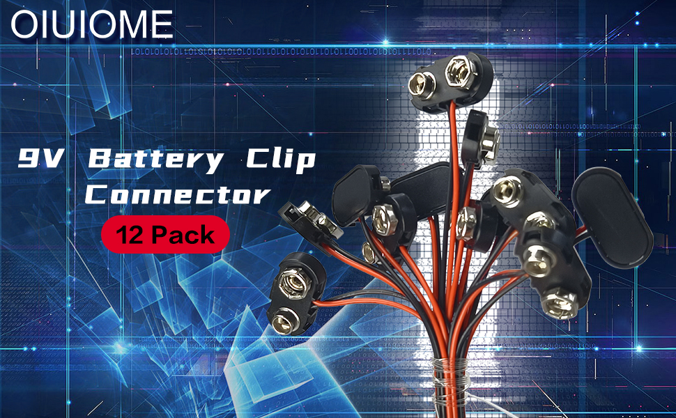 Oiyagai 30-Pack 9 Volt Battery Clip Connectors – 15 Cm Wire With T-Type Clip For DIY & Repairs - View #11