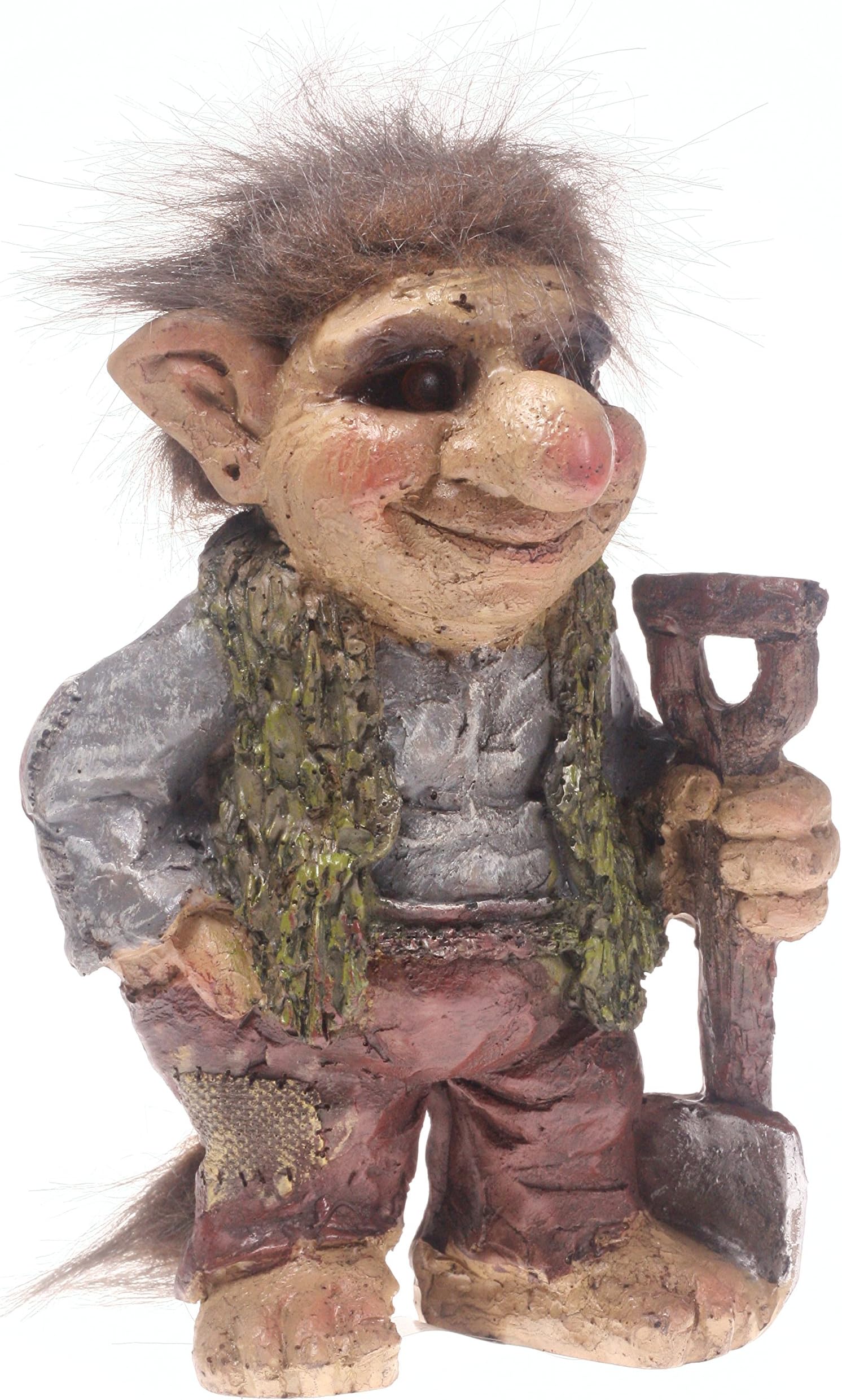 PDTXCLS TANGDIAABBCC XGATML Honbeanify Travis the Troll Garden Ornament (Gnome) with Spade B