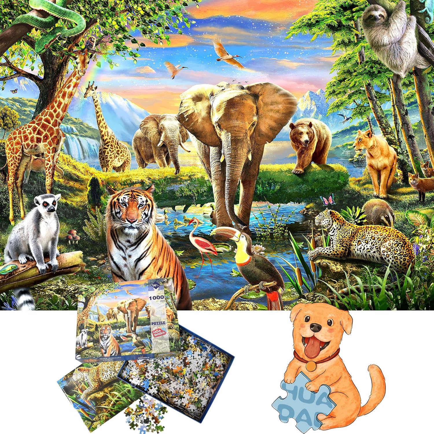 Wie Lange Braucht Man Für Ein 1000 Teile Puzzle HUADADA Puzzle 1000 Teile, Puzzle für Erwachsene, Impossible Puzzle