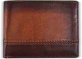 Amazon.com: BULL GUARD Cognac Brown Leather Wallet for Men | RFID