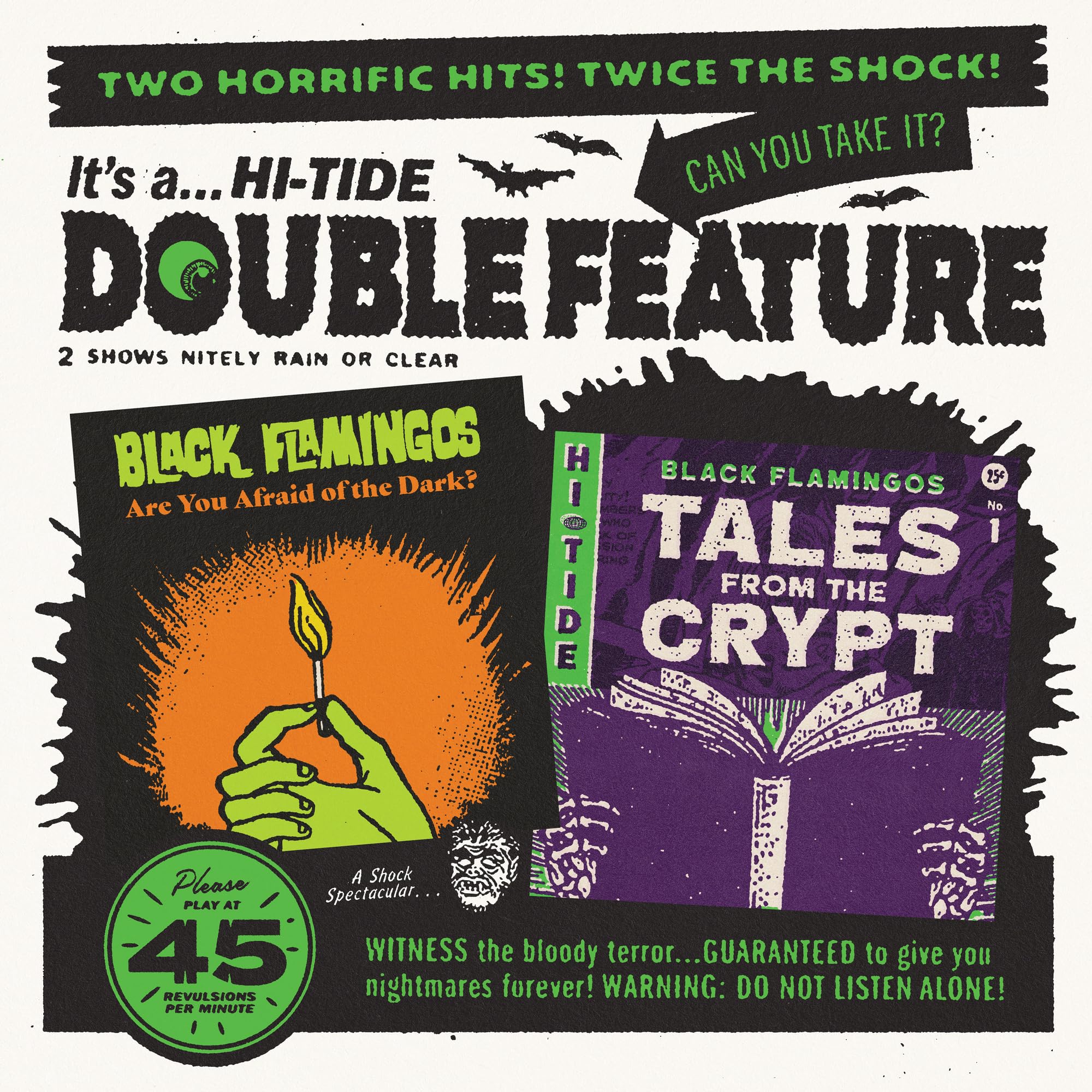 BLACK FLAMINGOS - Tales From The Crypt - Vinyl (translucent green vinyl 7"")