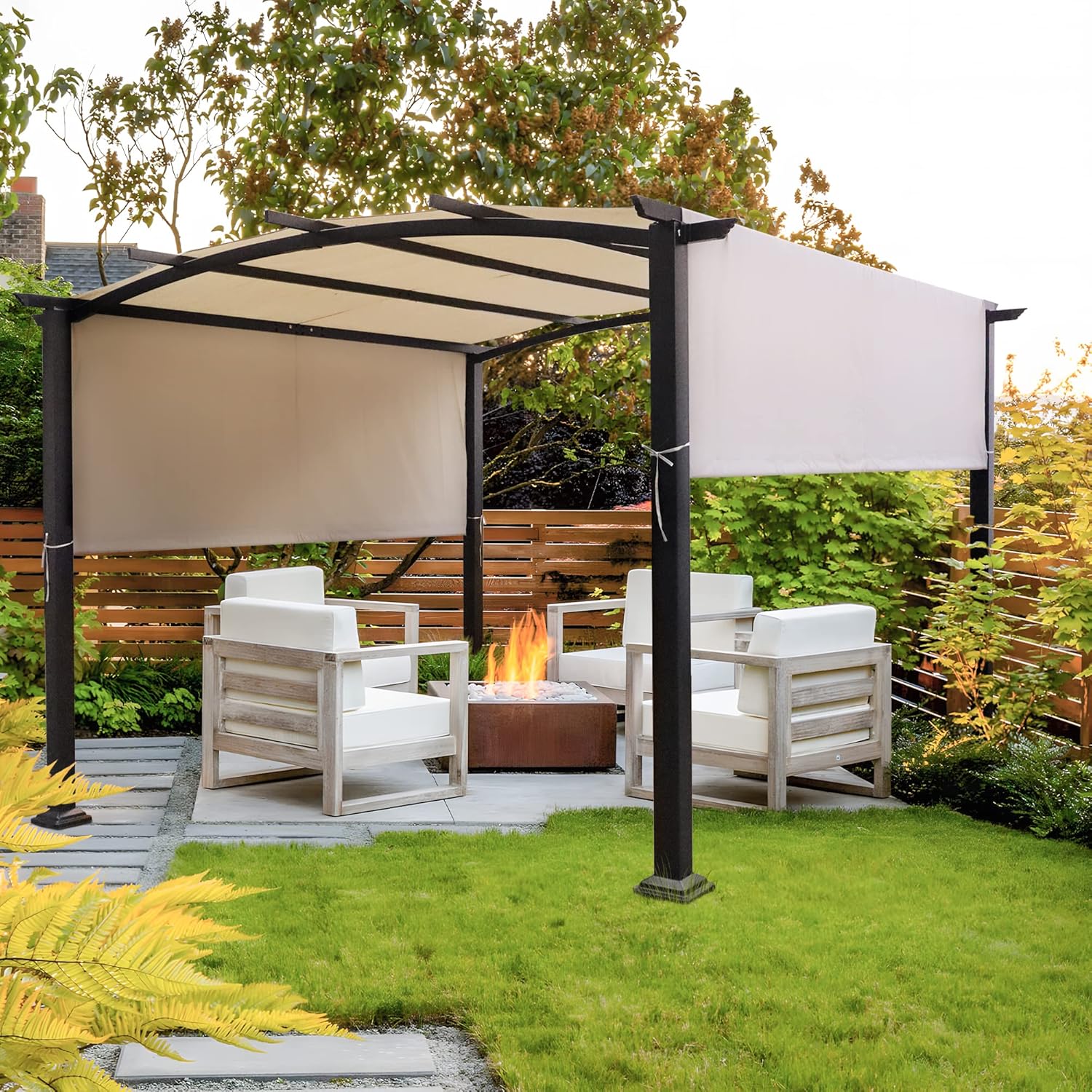 Joyside 10' x 10' Arched Top Outdoor Pergola, Pergola