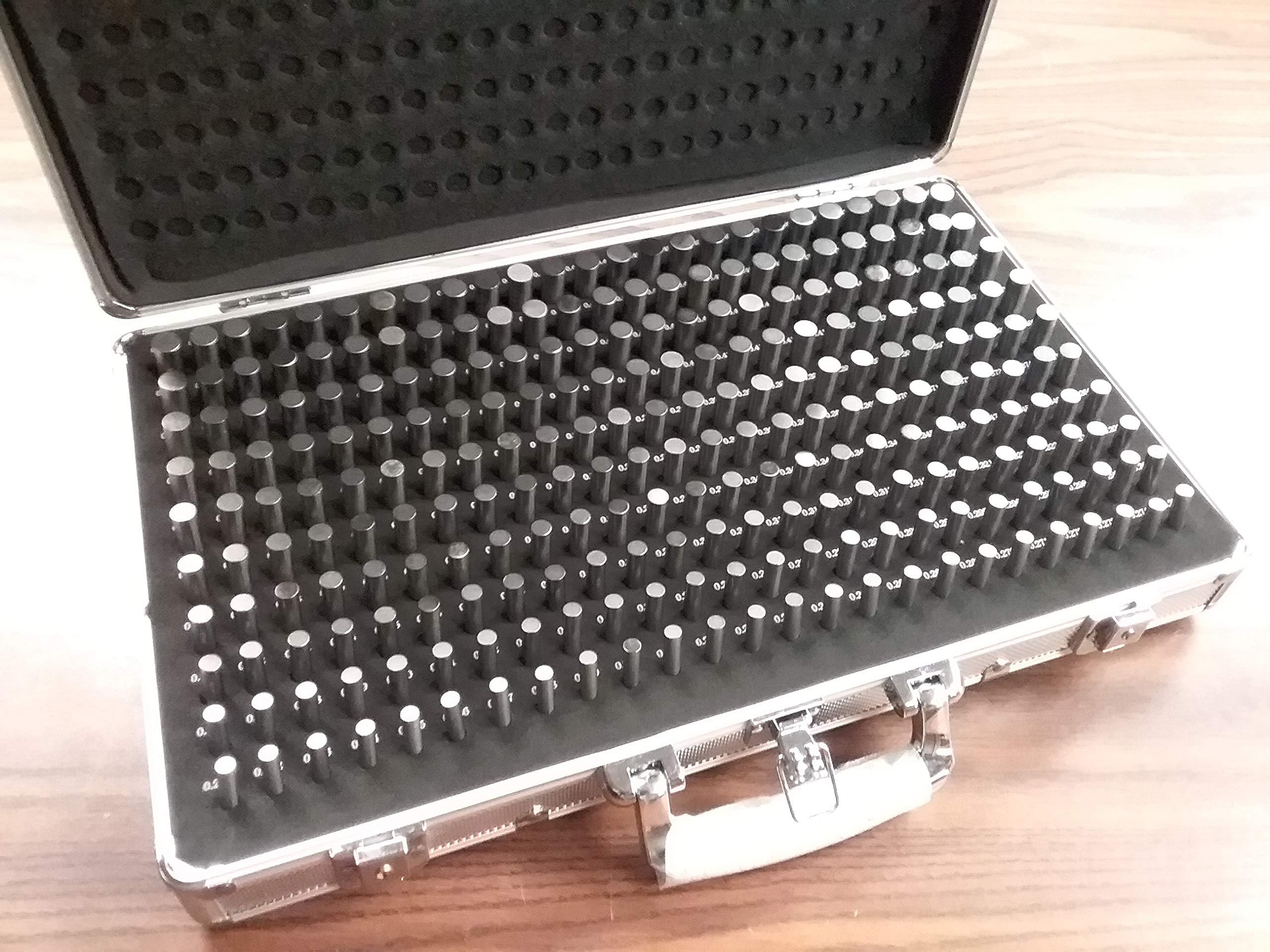 Pin Gage Set M2(-) 0.251-0.500", Minus Accuracy in Metal suitecase #707B-755MC