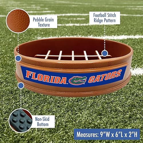Miniatura 90 de NCAA Super-Bowl Iowa Hawkeyes - Cuenco para perros de alimentación lenta con diseño de fútbol para una digestión saludable. Cuenco antideslizante