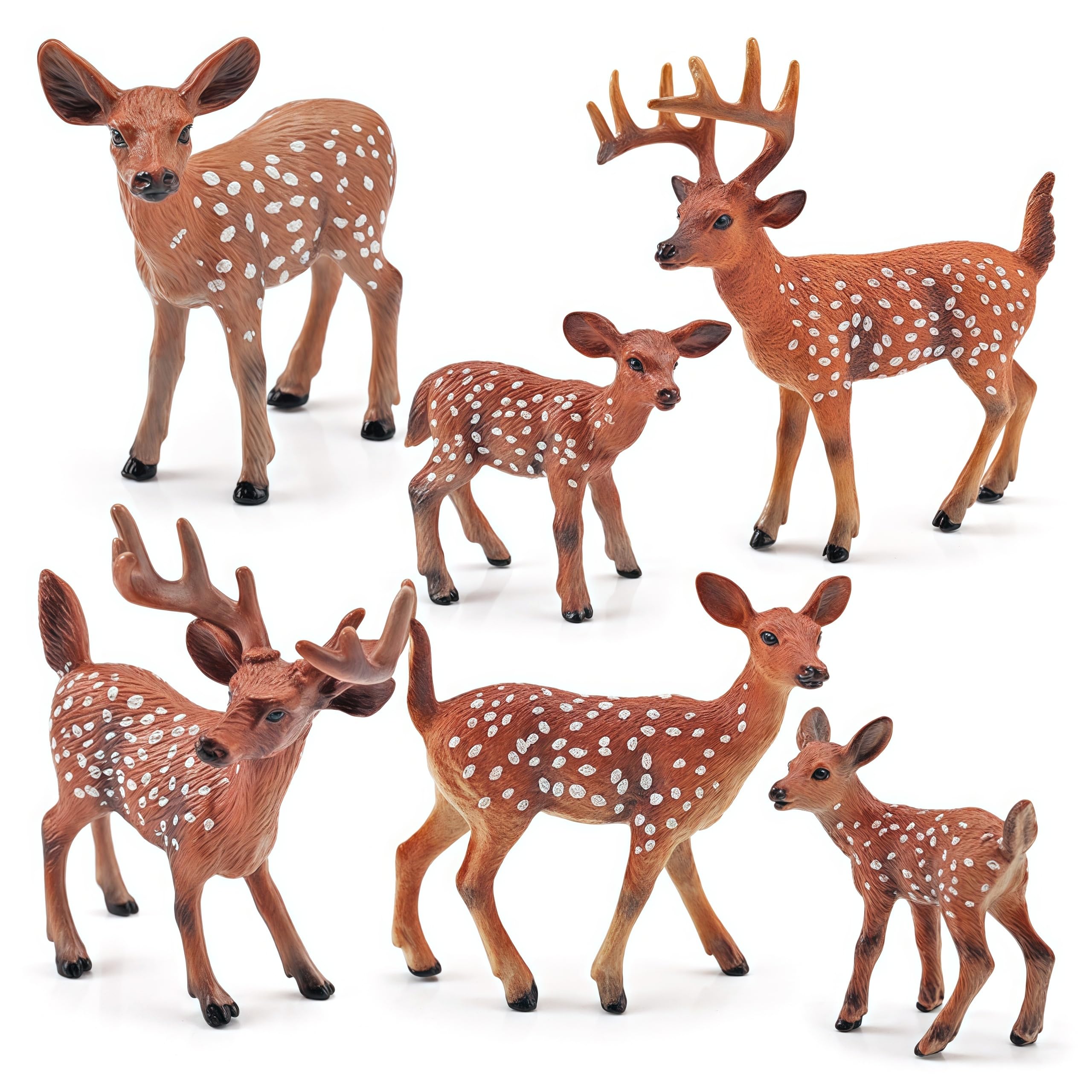 Amazon.com: Gemini&Genius 6Pcs Deer Toys, Jungle Animal Deers with