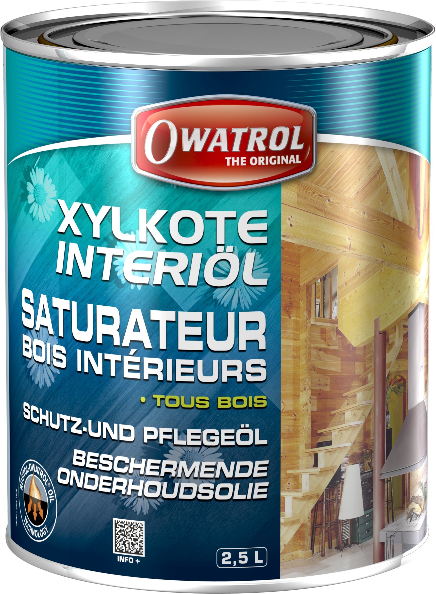 Owatrol Xylkote 2,5 L : saturateur bois intérieur longue durée contre l'usure du quotidien