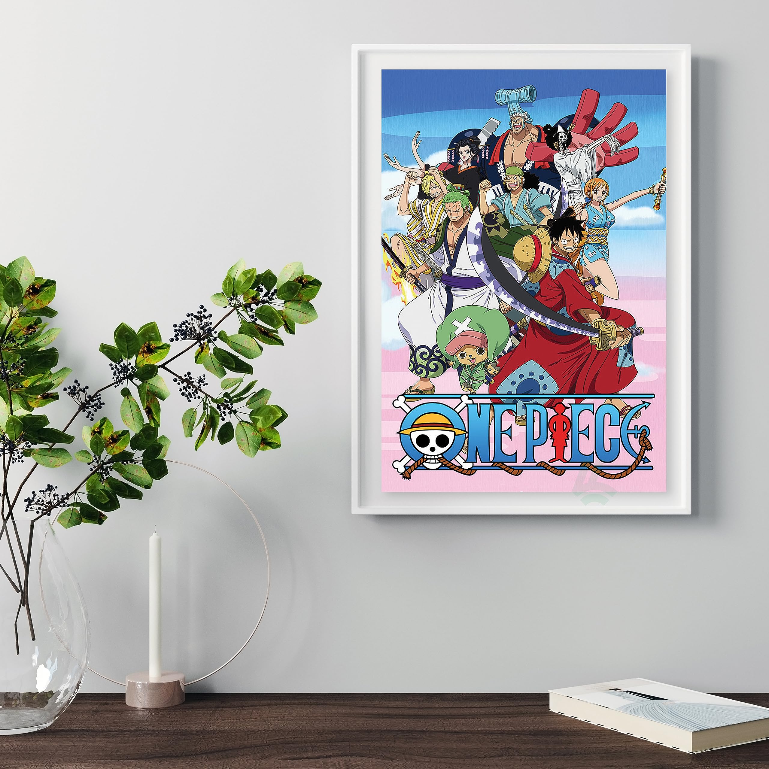 One Piece Anime Poster, 11x17 Manga Art Print, Luffy, Zoro, Nami