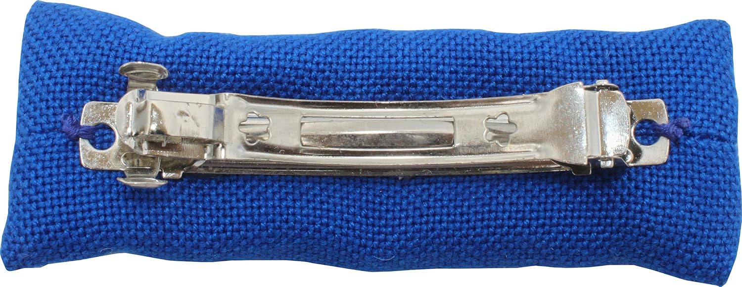 RaanPahMuang Hand Woven Thai HillTribe Fair Trade Fabric Hairclip, Blue #1