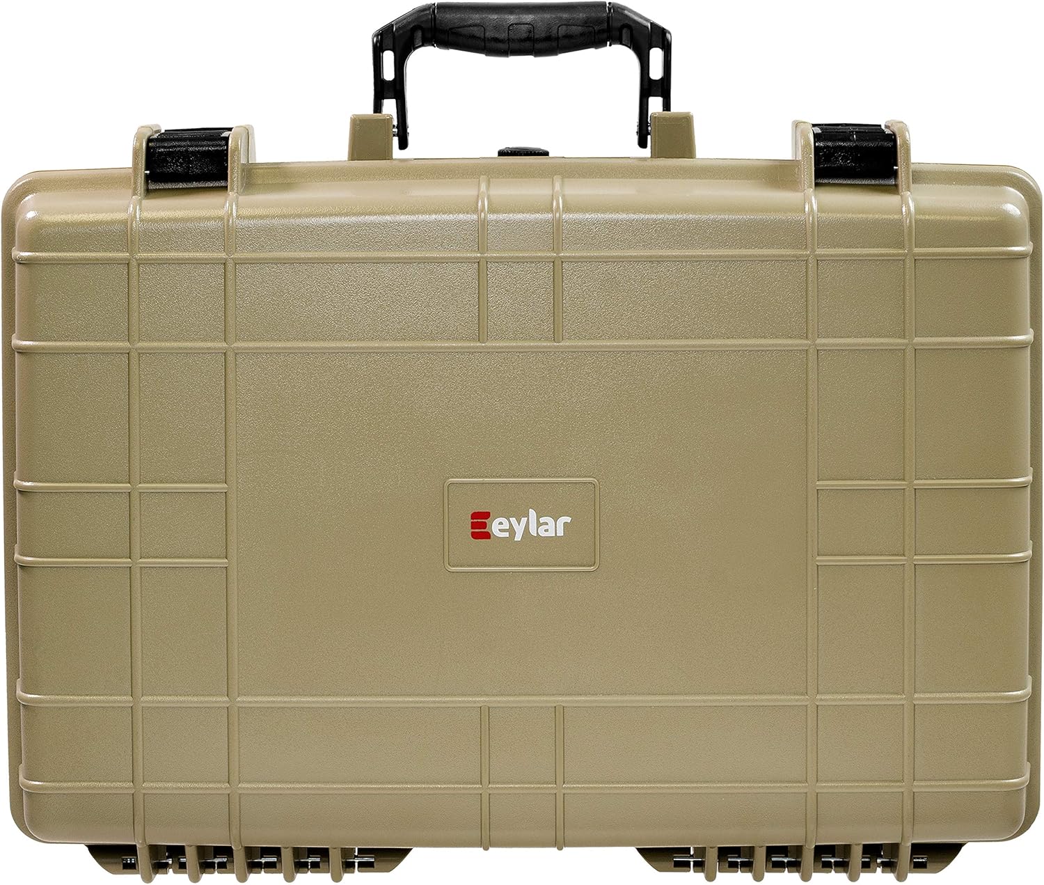 Eylar Medium 20" Protective Hard Case for Laptops, Cameras, Tools, and Equipment with IP67 Waterproof, Shock Resistant, and Customizable Foam Inserts (Tan)