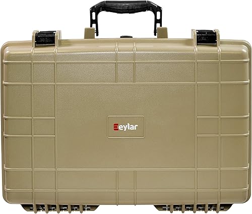 Miniatura 10 de Eylar Funda rígida protectora mediana de 20 pulgadas para portátiles, cámaras, herramientas y equipos con inserciones de espuma impermeables IP67,
