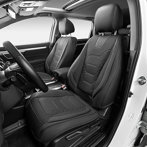 Miniatura 4 de OASIS AUTO Fundas de asiento con ajuste personalizado para Honda CRV 2017-2025, protector de asiento de cuero sintético impermeable y duradero para