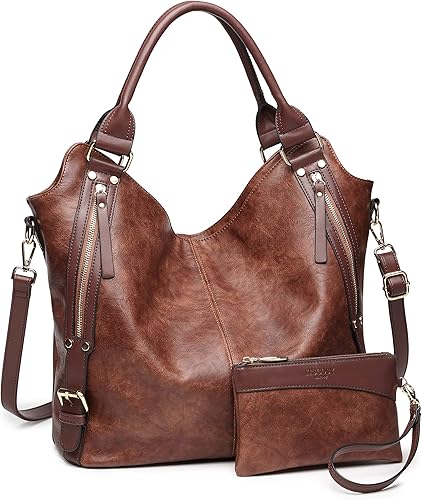 Bolso de mano tipo hobo para mujer de piel sintética con correa ajustable para el hombro a la moda Apricot, Black, Brown, Khaki, Black-c, Brown-c, Bolso de mano tipo hobo para mujer de piel sintética con correa ajustable para el hombro a la moda Apricot, Black, Brown, Khaki, Black-c, Brown-c,